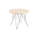 Broome Salontafel - ø55 - Travertin Look Met Chrome Poten - Salontafels - Rebellenclub
