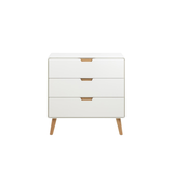 Caicos Ladekast - 80 x 40 cm - Wit Met Eiken - Kasten - Rebellenclub