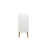 Caicos Ladekast - 80 x 40 cm - Wit Met Eiken - Kasten - Rebellenclub