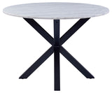 Cardiff Eetkamertafel - ø110 - Wit Marmer - Eetkamertafels - Rebellenclub