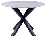 Cardiff Eetkamertafel - ø110 - Wit Marmer - Eetkamertafels - Rebellenclub