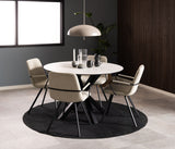 Cardiff Eetkamertafel - ø119 - Wit Keramiek - Eetkamertafels - Rebellenclub