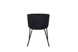 Cerreto Eetkamerstoel - Zwart Velours - Eetkamerstoelen - Rebellenclub