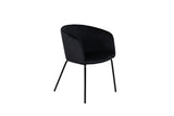Cerreto Eetkamerstoel - Zwart Velours - Eetkamerstoelen - Rebellenclub