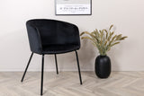Cerreto Eetkamerstoel - Zwart Velours - Eetkamerstoelen - Rebellenclub