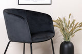 Cerreto Eetkamerstoel - Zwart Velours - Eetkamerstoelen - Rebellenclub