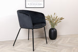 Cerreto Eetkamerstoel - Zwart Velours - Eetkamerstoelen - Rebellenclub
