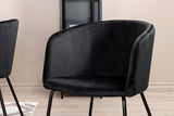 Cerreto Eetkamerstoel - Zwart Velours - Eetkamerstoelen - Rebellenclub