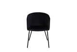 Cerreto Eetkamerstoel - Zwart Velours - Eetkamerstoelen - Rebellenclub