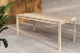 Crema Tuintafel - 180 x 90 cm - Whitewash - Rechthoekige Tuintafels - Rebellenclub