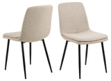 Eetkamerstoel Alesund - Set van 4 - Beige - Eetkamerstoelen - Rebellenclub