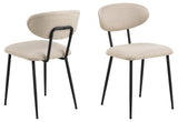 Eetkamerstoel Forshaga - Set van 2 - Beige - Eetkamerstoelen - Rebellenclub