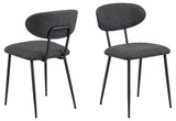 Eetkamerstoel Forshaga - Set van 2 - Donker grijs - Eetkamerstoelen - Rebellenclub