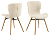 Eetkamerstoel Pescara - Set van 2 - Creme Bouclé - Eetkamerstoelen - Rebellenclub