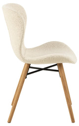 Eetkamerstoel Pescara - Set van 2 - Creme Bouclé - Eetkamerstoelen - Rebellenclub