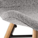 Eetkamerstoel Pescara - Set van 2 - Grijs Bouclé - Eetkamerstoelen - Rebellenclub