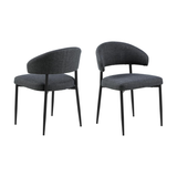 Eldor Eetkamerstoel - Set Van 2 - Donker Grijs - Eetkamerstoelen - Rebellenclub