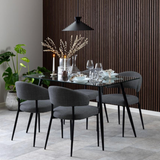 Eldor Eetkamerstoel - Set Van 2 - Donker Grijs - Eetkamerstoelen - Rebellenclub