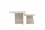 Eves Salontafel Set - 60 x 60 cm - Beige Marmerlook - Salontafels - Rebellenclub