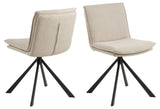 Goole Eetkamerstoel - Beige met mat zwart frame - Eetkamerstoelen - Rebellenclub