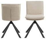 Goole Eetkamerstoel - Beige met mat zwart frame - Eetkamerstoelen - Rebellenclub