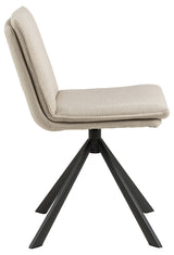 Goole Eetkamerstoel - Beige met mat zwart frame - Eetkamerstoelen - Rebellenclub