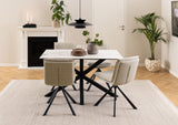 Goole Eetkamerstoel - Beige met mat zwart frame - Eetkamerstoelen - Rebellenclub