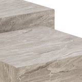 Gubbio Salontafel - 100 x 60cm - Grijs Marmer Look - Set van 2 - Salontafels - Rebellenclub