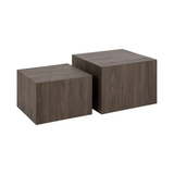 Gubbio Salontafel - 58 x 58 cm - Bruin - Set Van 2 - Salontafels - Rebellenclub