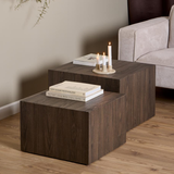 Gubbio Salontafel - 58 x 58 cm - Bruin - Set Van 2 - Salontafels - Rebellenclub