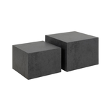 Gubbio Salontafel - 58 x 58 cm - Grijs - Set Van 2 - Salontafels - Rebellenclub