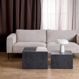 Gubbio Salontafel - 58 x 58 cm - Grijs - Set Van 2 - Salontafels - Rebellenclub