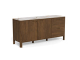 Leda Dressoir - 160 x 40 cm - Marmerlook / Gerookt Eiken