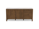 Leda Dressoir - 160 x 40 cm - Marmerlook / Gerookt Eiken