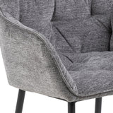 Harstad Eetkamerstoel - Antraciet met een Mat Zwart Frame - Eetkamerstoelen - Rebellenclub