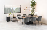 Harstad Eetkamerstoel - Antraciet met een Mat Zwart Frame - Eetkamerstoelen - Rebellenclub