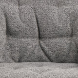 Harstad Eetkamerstoel - Grijs Bouclé met een Mat Zwart Frame - Eetkamerstoelen - Rebellenclub