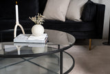 Hobro Salontafel - Ø100 cm - Zwart met Glas - Salontafels - Rebellenclub