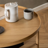 Jango Salontafel - ø80 cm - Eiken - Salontafels - Rebellenclub