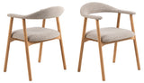 Joren Eetkamerstoel - Set van 2 - Beige Bouclé - Eetkamerstoelen - Rebellenclub