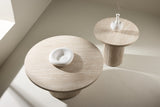 Junon Salontafel - ø80 cm - Travertin - - Rebellenclub
