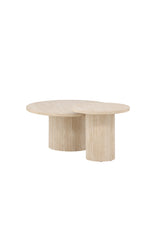 Junon Salontafel - ø80 cm - Travertin - - Rebellenclub