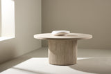 Junon Salontafel - ø80 cm - Travertin - - Rebellenclub