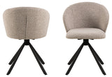 Koro Eetkamerstoel - Set van 2 - Beige Bouclé - Eetkamerstoelen - Rebellenclub