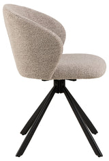 Koro Eetkamerstoel - Set van 2 - Beige Bouclé - Eetkamerstoelen - Rebellenclub