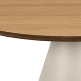 Leeds Salontafel - ø65 cm - Greige met Eiken Blad - Salontafels - Rebellenclub