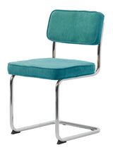 Luxor Eetkamerstoel - Set van 4 - Blauw Ribstof  - Eetkamerstoelen - Rebellenclub