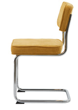 Luxor Eetkamerstoel - Set van 4 - Geel Ribstof  - Eetkamerstoelen - Rebellenclub