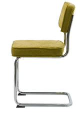 Luxor Eetkamerstoel - Set van 4 - Groen Ribstof - Eetkamerstoelen - Rebellenclub