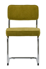Luxor Eetkamerstoel - Set van 4 - Groen Ribstof - Eetkamerstoelen - Rebellenclub